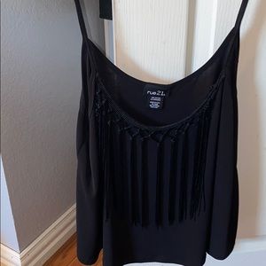 Black tassel tank top